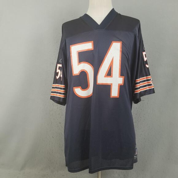 Chicago Bears Football Jersey Mens XL Navy NFL Football Brian Urlacher Reebok - Picture 1 of 13